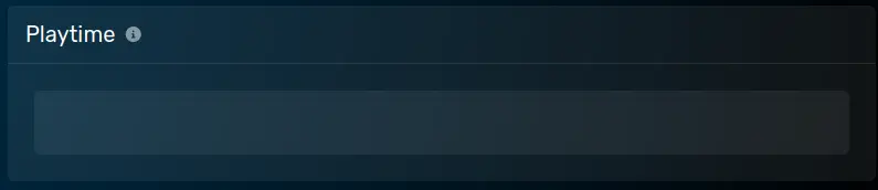 The "Playtime" pane with a blank default value.