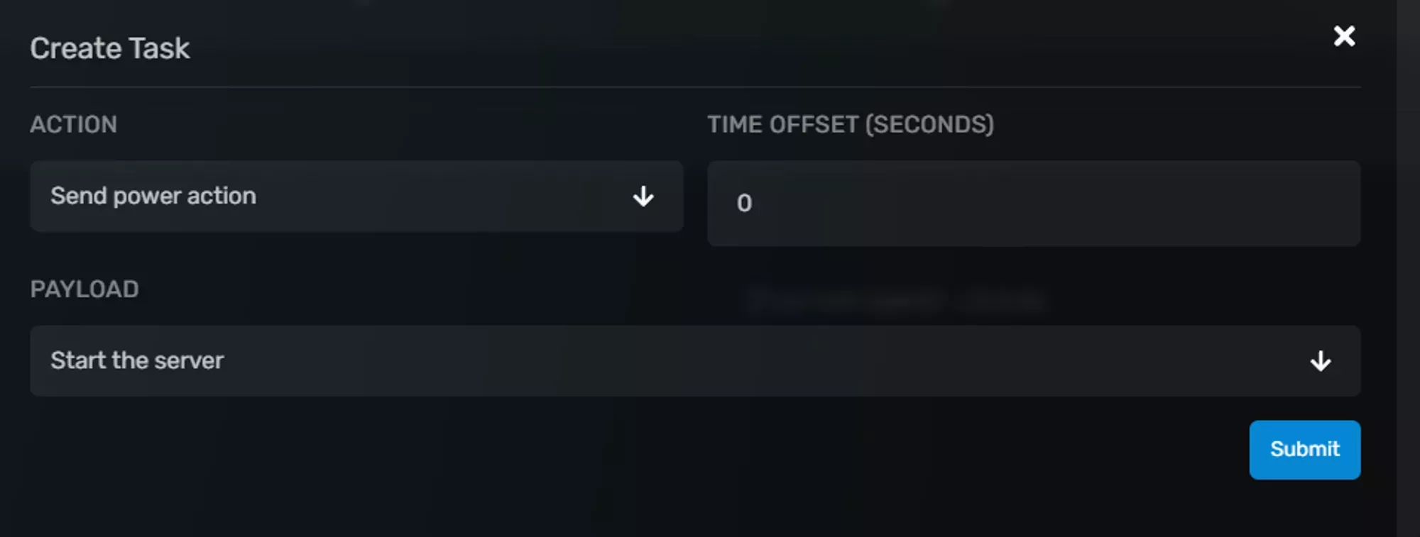 The GCP Create Task pane