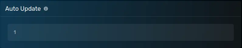 Auto Update Variable on server options Page